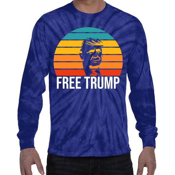 Free Donald Trump From Prison Tie-Dye Long Sleeve Shirt