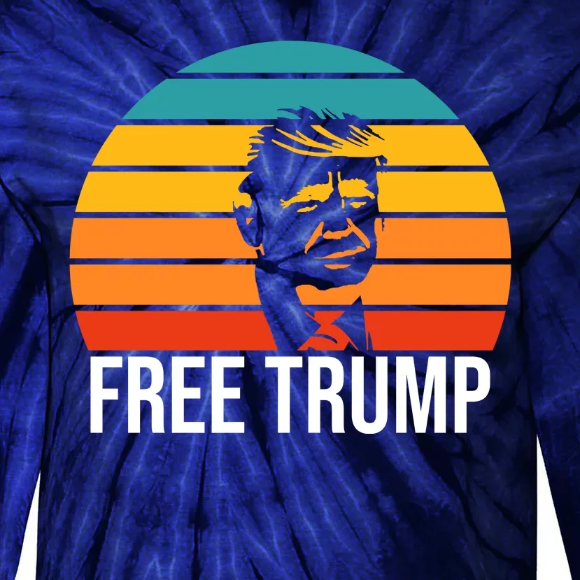 Free Donald Trump From Prison Tie-Dye Long Sleeve Shirt