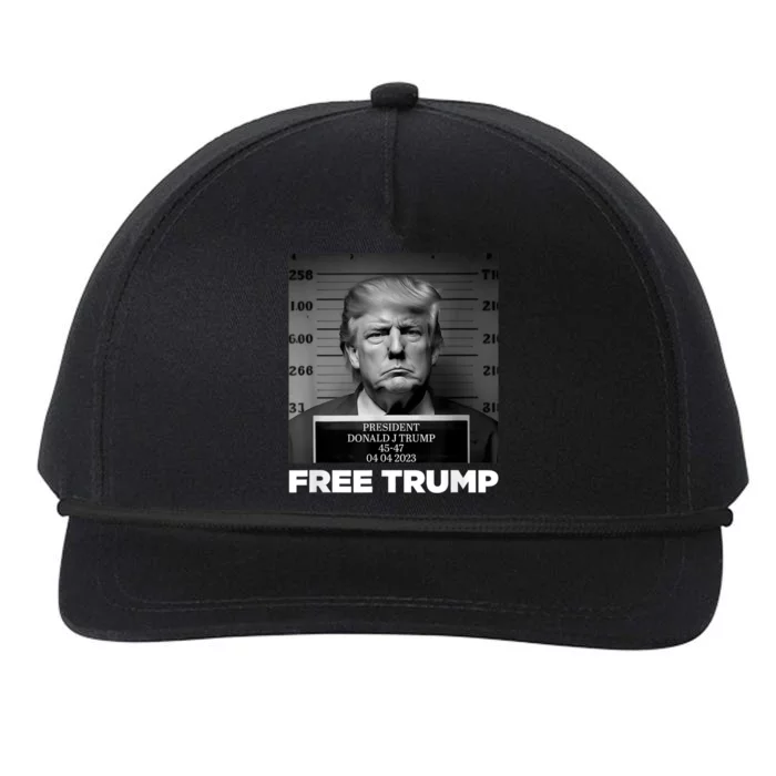 Free Donald Trump Mugshot Snapback Five-Panel Rope Hat