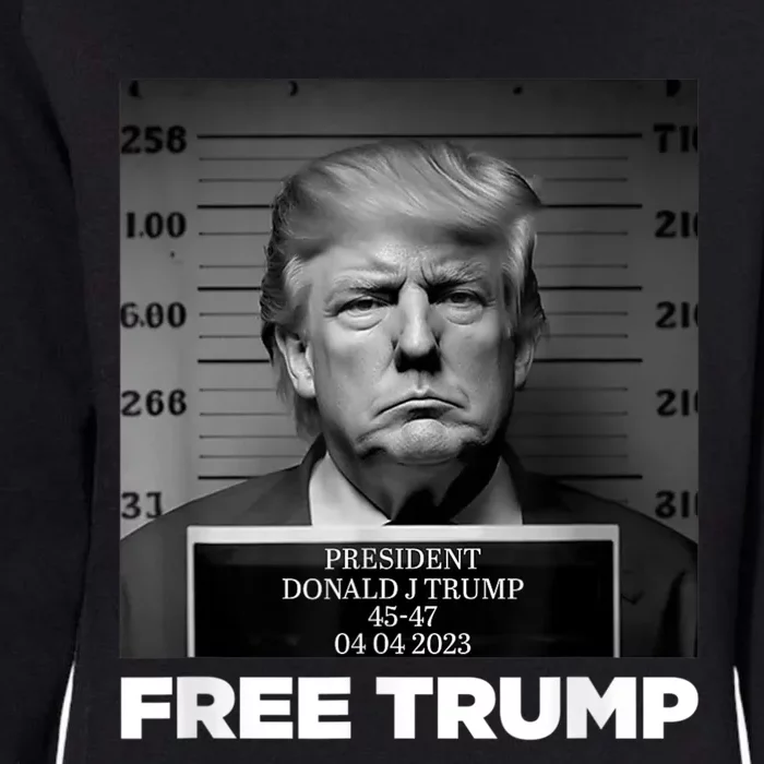 Free Donald Trump Mugshot Womens California Wash Sweatshirt