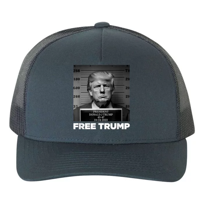 Free Donald Trump Mugshot Yupoong Adult 5-Panel Trucker Hat