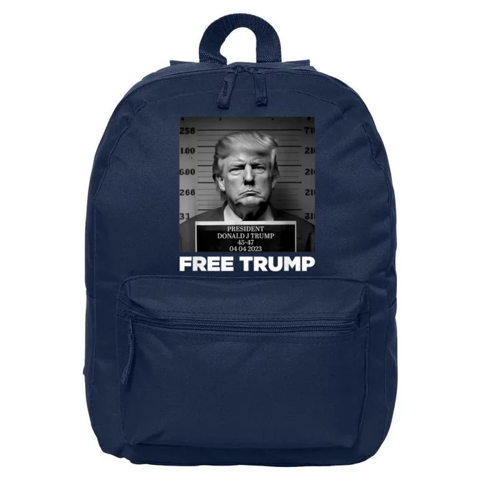 Free Donald Trump Mugshot 16 in Basic Backpack