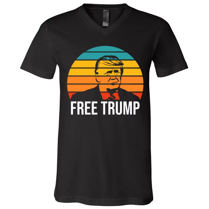 Free Donald Trump V-Neck T-Shirt