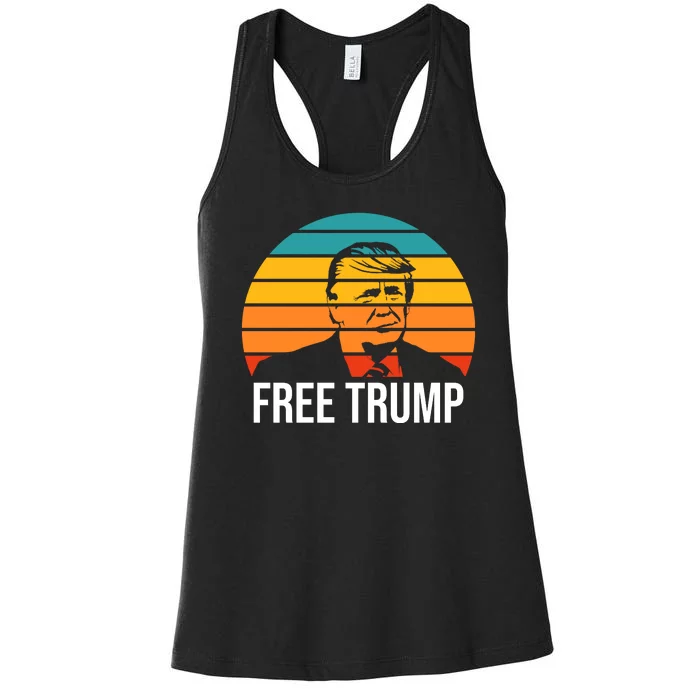 Free Donald Trump Women's Racerback Tank