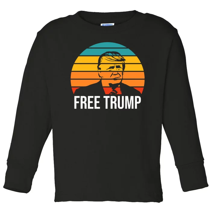 Free Donald Trump Toddler Long Sleeve Shirt