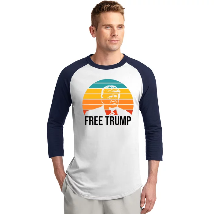 Free Donald Trump Baseball Sleeve Shirt