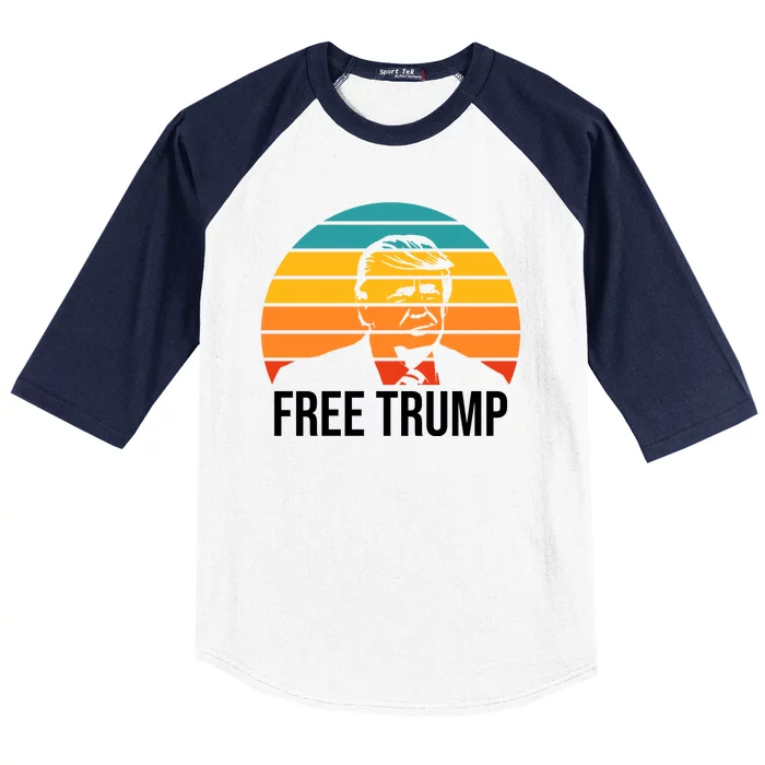 Free Donald Trump Baseball Sleeve Shirt