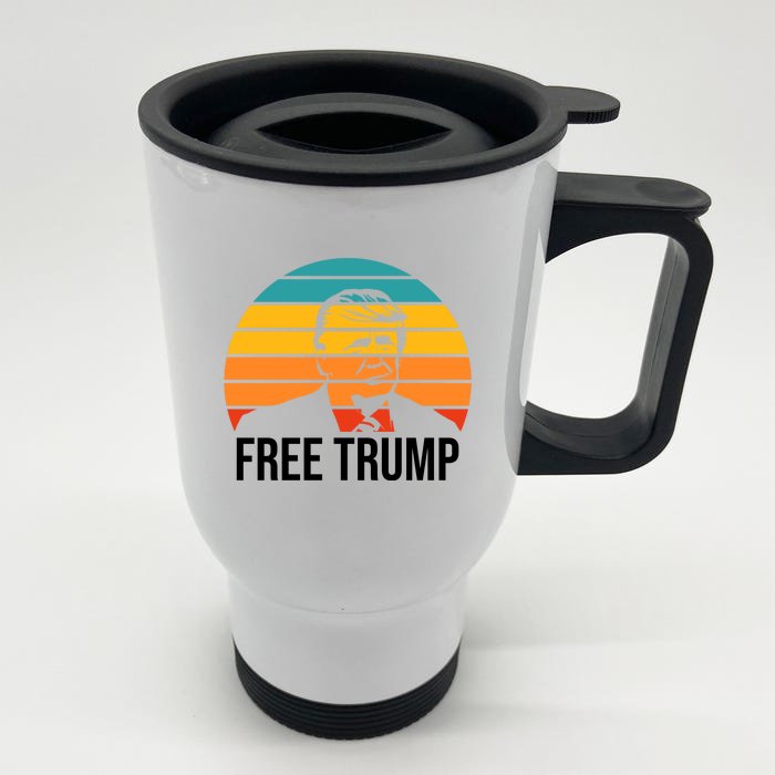 Free Donald Trump Front & Back Stainless Steel Travel Mug