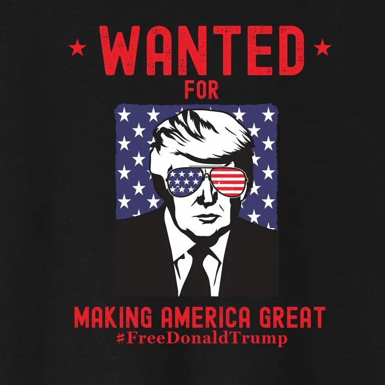 Free Donald Trump MAGA Conservative Republican Women's Crop Top Tee