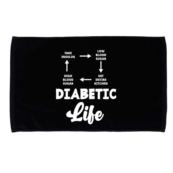 Funny Diabetic Type 1 Diabetes T1d Diabetes Awareness Gift Microfiber Hand Towel