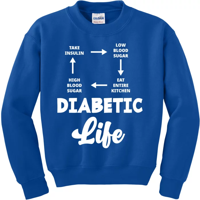 Funny Diabetic Type 1 Diabetes T1d Diabetes Awareness Gift Kids Sweatshirt