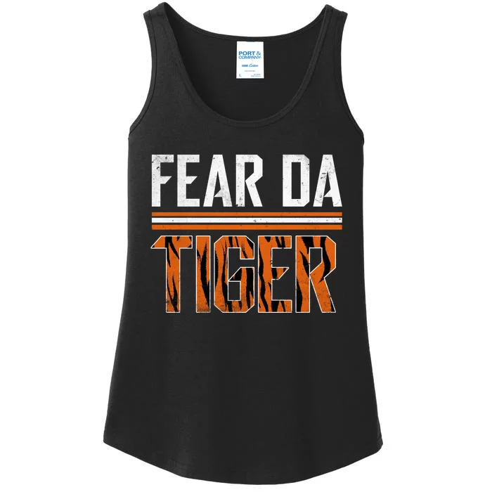 Fear Da Tiger Who Dey Cincinnati Cincy Fan Ladies Essential Tank