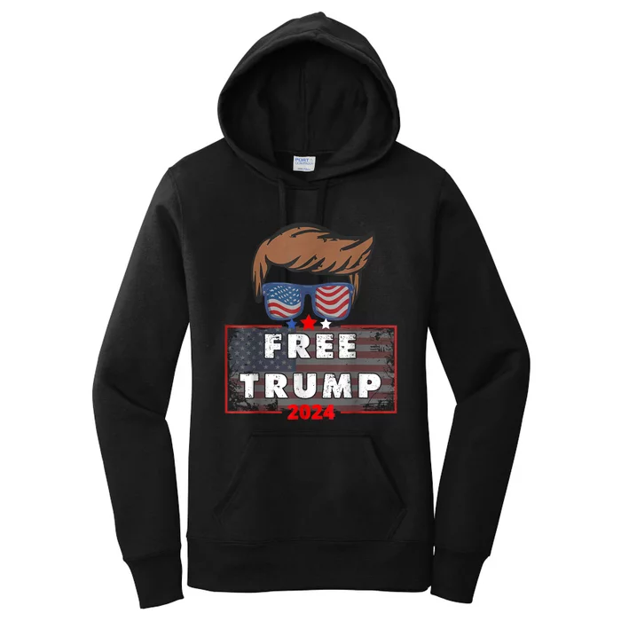 Free Donald Trump Support Women's Pullover Hoodie