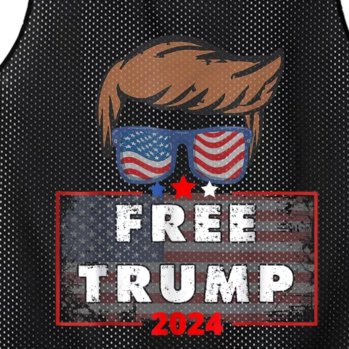 Free Donald Trump Support Mesh Reversible Basketball Jersey Tank