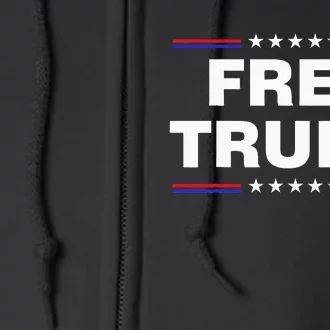 Free Donald Trump Mugshot Full Zip Hoodie