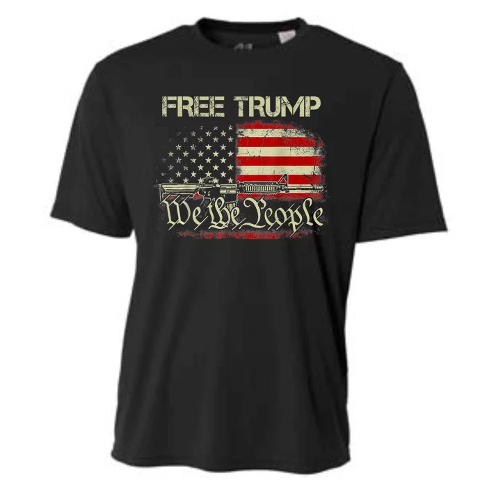 Free Donald Trump Republican Support Cooling Performance Crew T-Shirt