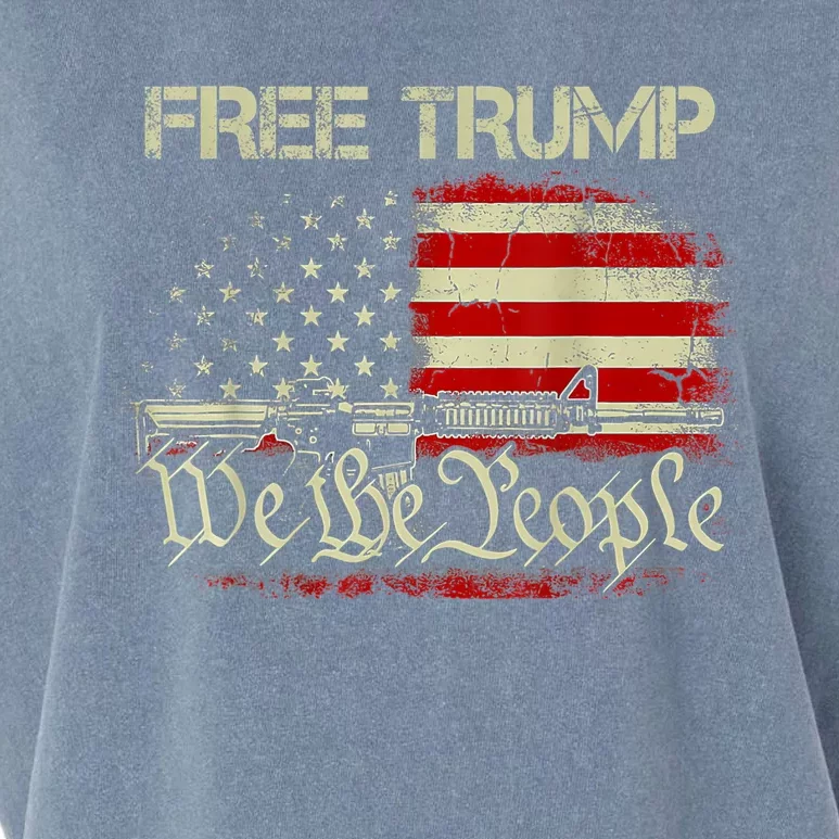 Free Donald Trump Republican Support Garment-Dyed Women's Muscle Tee