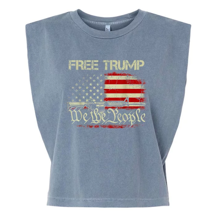 Free Donald Trump Republican Support Garment-Dyed Women's Muscle Tee