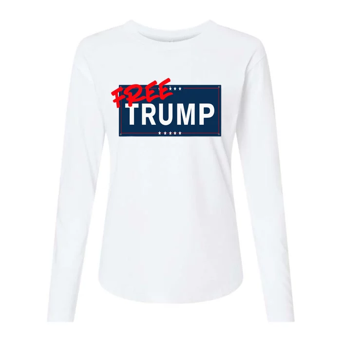 Free Donald Trump Republican Support Womens Cotton Relaxed Long Sleeve T-Shirt