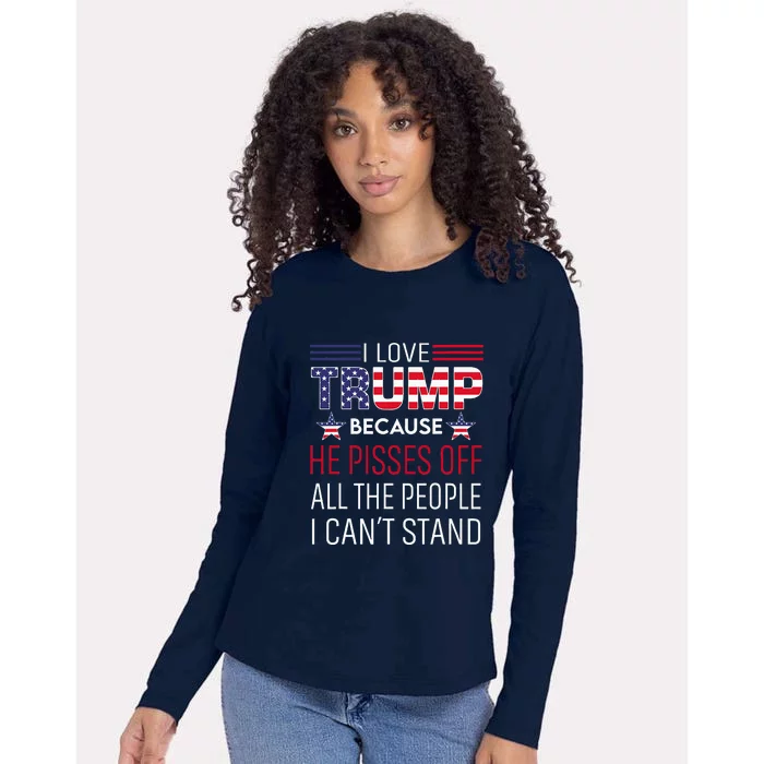 Free Donald Trump Republican Support Womens Cotton Relaxed Long Sleeve T-Shirt