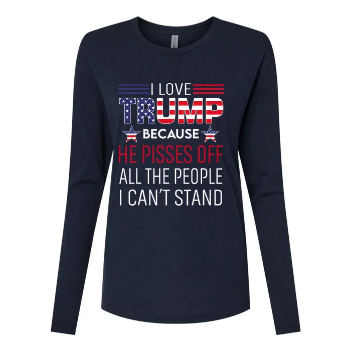 Free Donald Trump Republican Support Womens Cotton Relaxed Long Sleeve T-Shirt