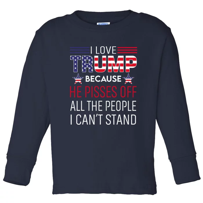 Free Donald Trump Republican Support Toddler Long Sleeve Shirt