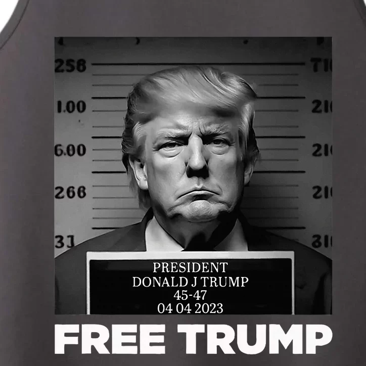 Free Donald Trump Mugshot Performance Tank