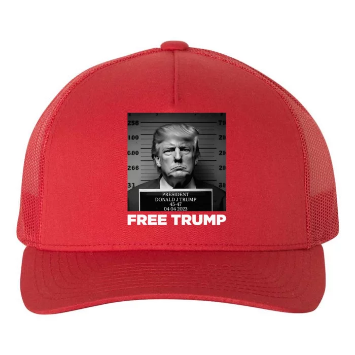 Free Donald Trump Mugshot Yupoong Adult 5-Panel Trucker Hat