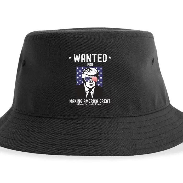 Free Donald Trump MAGA Conservative Republican Sustainable Bucket Hat