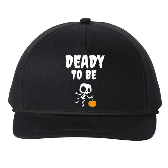 Funny Deady To Be Dad Halloween Pregnancy Announcement Snapback Five-Panel Rope Hat