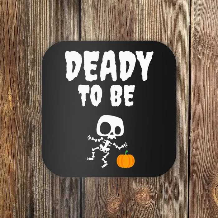 Funny Deady To Be Dad Halloween Pregnancy Announcement Coaster