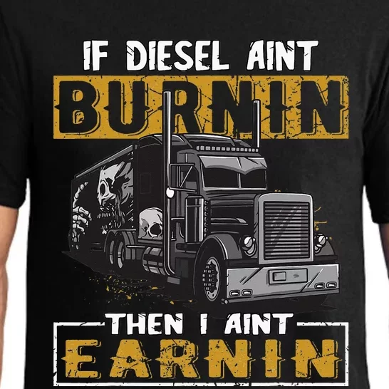 Funny Diesel Trucker Big Rig SemiTrailer Truck Driver Gift Pajama Set