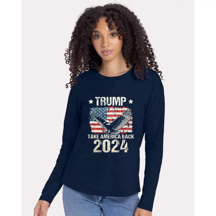 Free Donald Trump Republican Support Womens Cotton Relaxed Long Sleeve T-Shirt