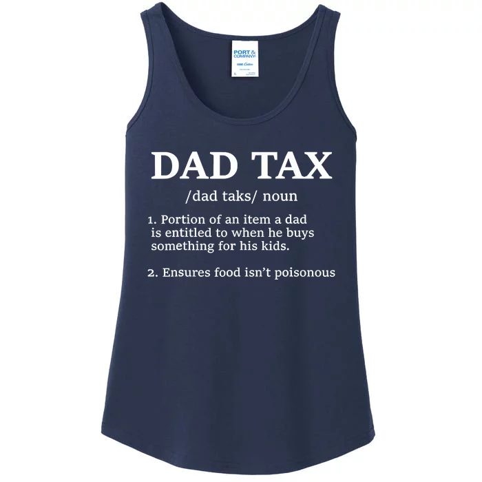 Funny Dad Tax Definition Ladies Essential Tank