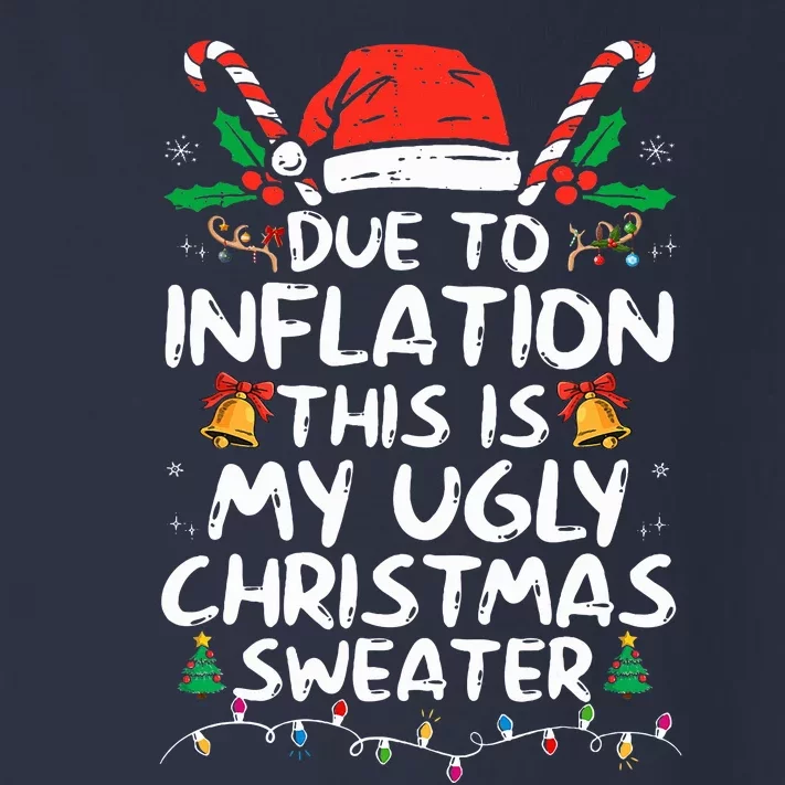 Funny Due to Inflation Ugly Christmas Sweaters Toddler Long Sleeve Shirt