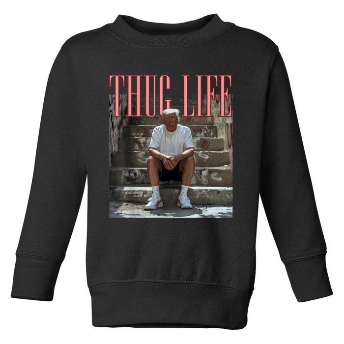 Funny Donald Trump Friends Thug Life Toddler Sweatshirt