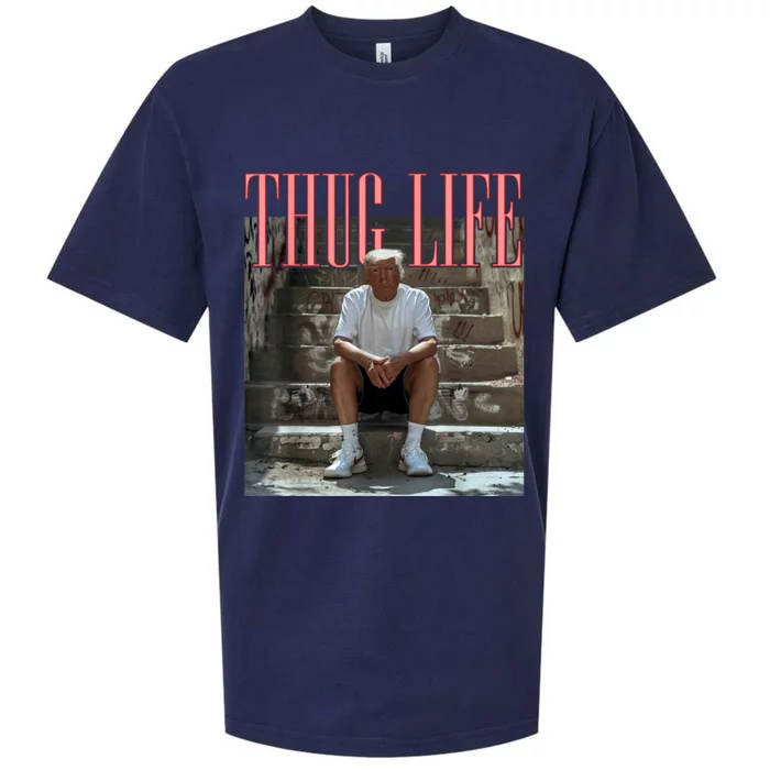 Funny Donald Trump Friends Thug Life Sueded Cloud Jersey T-Shirt