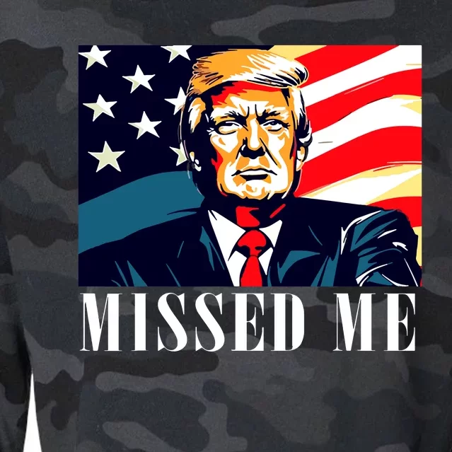 Funny Donald Trump Missed Me Assassination Attempt 2025 Cropped Pullover Crew