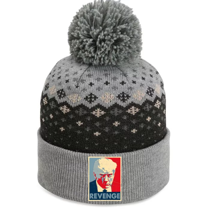 Free Donald Trump Mug Shot Republican Revenge MAGA 2024 The Baniff Cuffed Pom Beanie