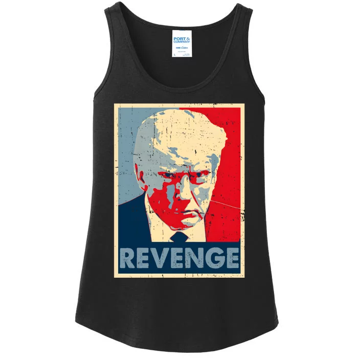 Free Donald Trump Mug Shot Republican Revenge MAGA 2024 Ladies Essential Tank