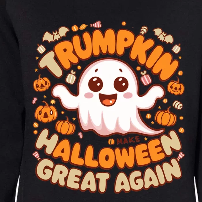 Funny Donald Trump Trumpkin Make Halloween Great Again Gift Womens California Wash Sweatshirt