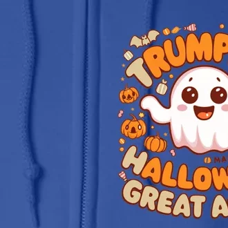 Funny Donald Trump Trumpkin Make Halloween Great Again Gift Full Zip Hoodie