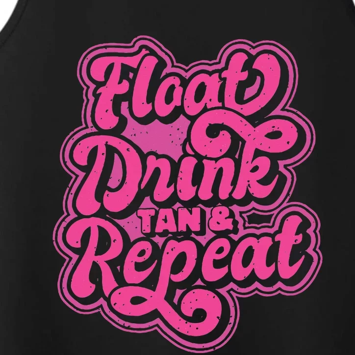 Float Drink Tan & Repeat River Tubing Performance Tank