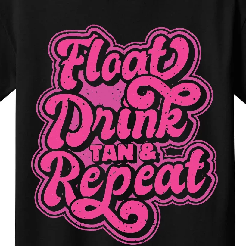 Float Drink Tan & Repeat River Tubing Kids T-Shirt