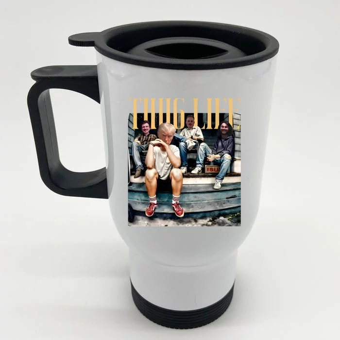 Funny Donald Trump Friends Thug Life Front & Back Stainless Steel Travel Mug