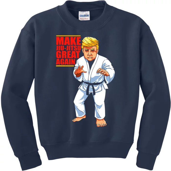 Funny Donald Trump Republican JiuJitsu And BJJ Gift Kids Sweatshirt