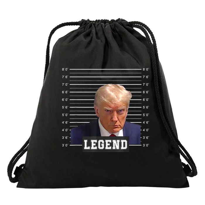 Free Donald Trump Mug Shot Republican President MAGA 2024 Drawstring Bag