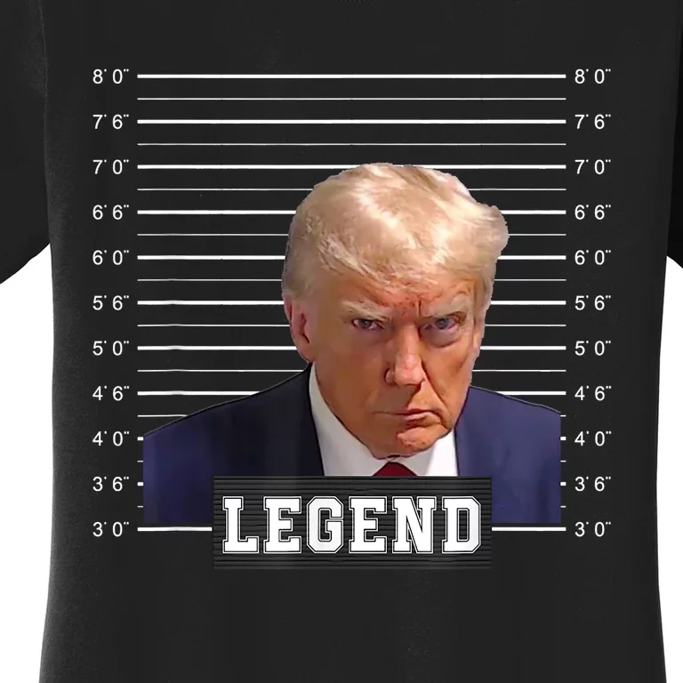 Free Donald Trump Mug Shot Republican President MAGA 2024 Women's T-Shirt