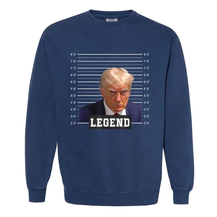 Free Donald Trump Mug Shot Republican President MAGA 2024 Garment-Dyed Sweatshirt