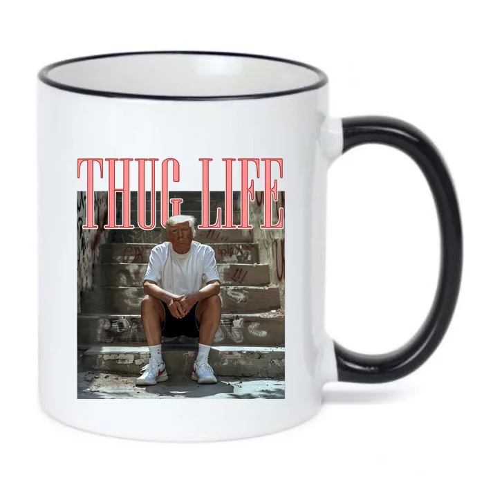 Funny Donald Trump Thug Life Black Color Changing Mug